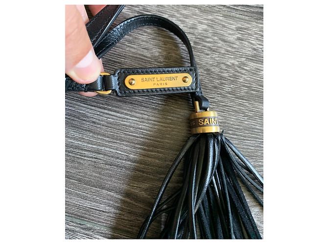Borsa Lou Camera Saint Laurent in pelle trapuntata nera Nero - vista 8