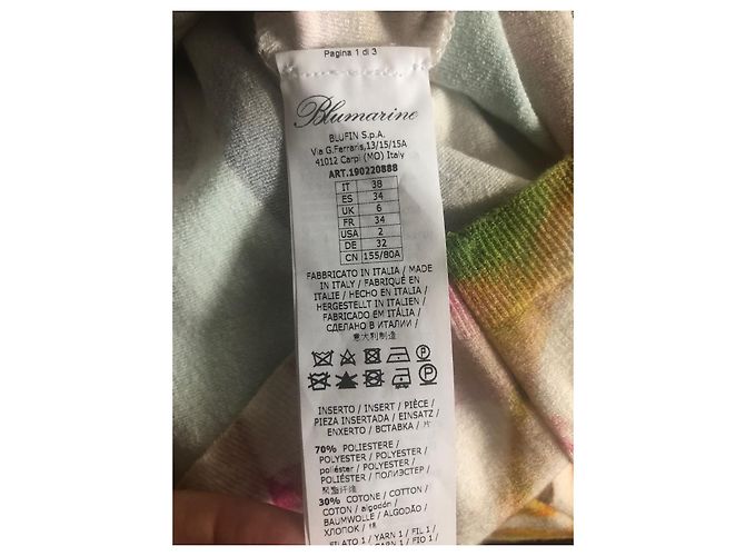 Vestido de verão Blumarine em algodão stretch Multicor - vista 4