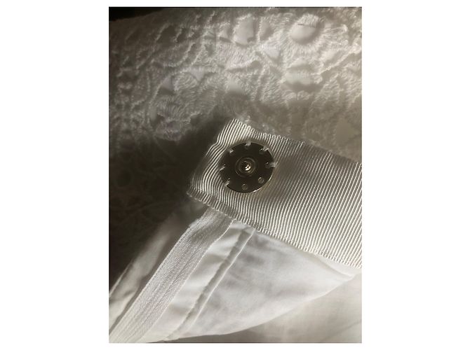 Pantalones anchos de encaje de algodón Blumarine Blancos - vista 5