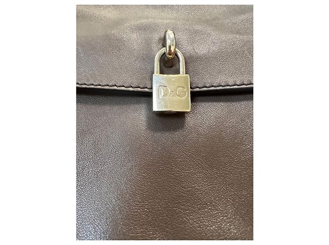 Borsa in pelle Dolce & Gabbana Marrone chiaro - vista 3