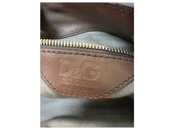 Borsa in pelle Dolce & Gabbana Marrone chiaro - vista 4