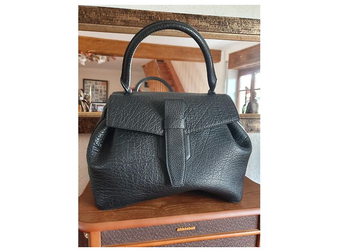 Charlie Autre Marque Borsa a mano Charly in pelle nera grande Nero - vista 3