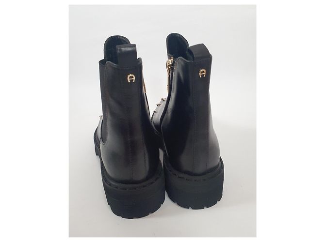 Botines Aigner Amanda de cuero negro - vista 6