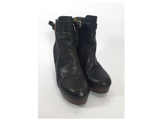 Stivaletti Filippa K in pelle e scamosciato nero - vista 3