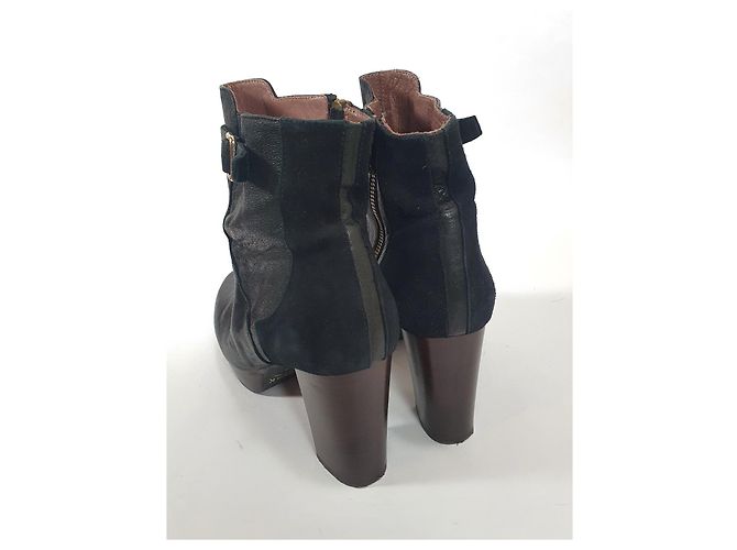 Stivaletti Filippa K in pelle e scamosciato nero - vista 4