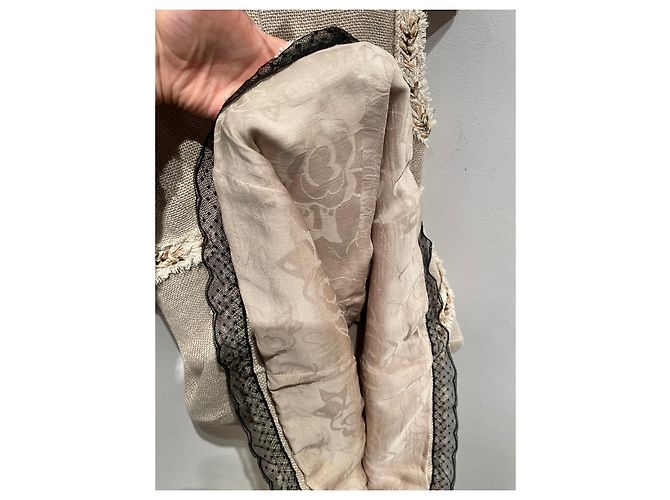 Chanel Kleid Beige Baumwolle mit Weizenmuster - Ansicht 4