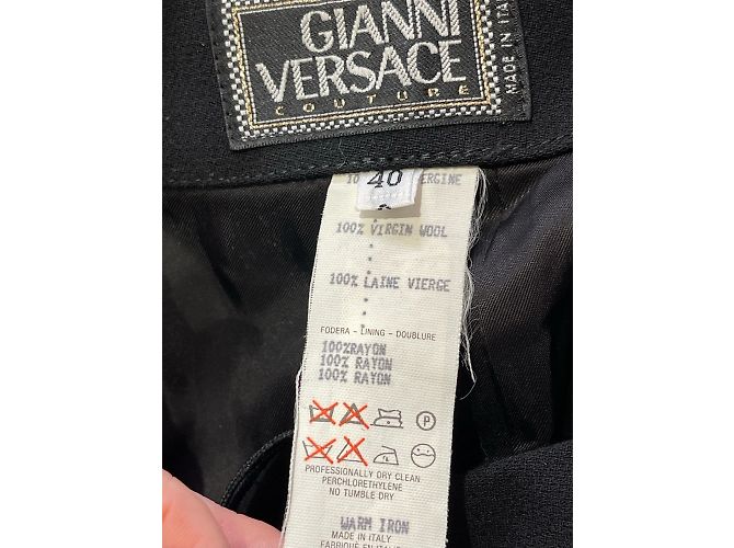 FALDA GIANNI VERSACE T.IT 40 Lana Negro - vista 4
