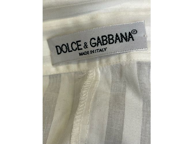 DOLCE & GABBANA Tops T.IT 40 Algodón Blanco - vista 5