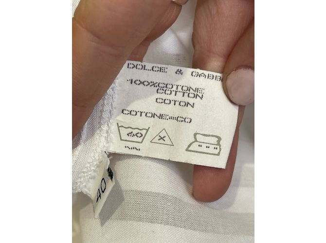 DOLCE & GABBANA Tops T.IT 40 Algodón Blanco - vista 7