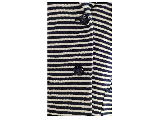 Ralph Lauren Navy Blue White Striped Blazer - view 3