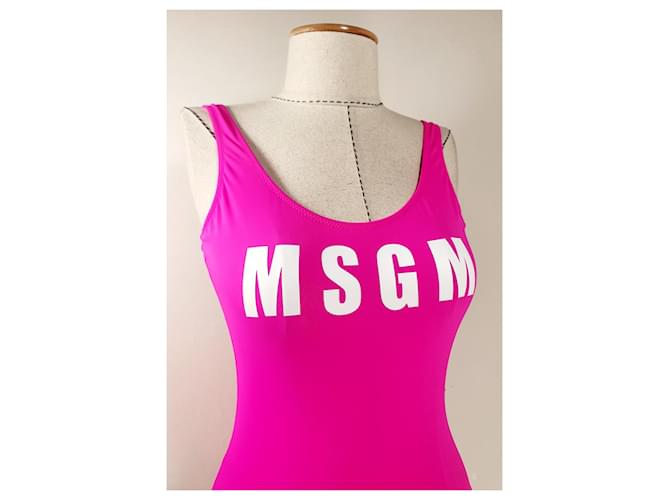 Maiô rosa Msgm com logo frontal - vista 2
