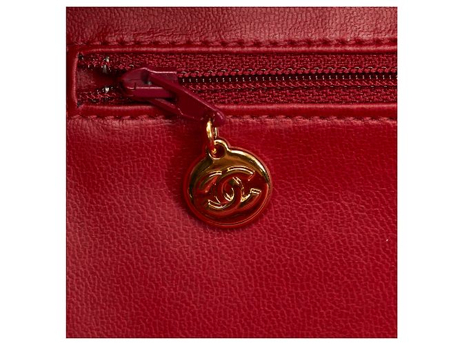 Chanel Red CC Lunch Box Vanity Case Rot - Ansicht 8