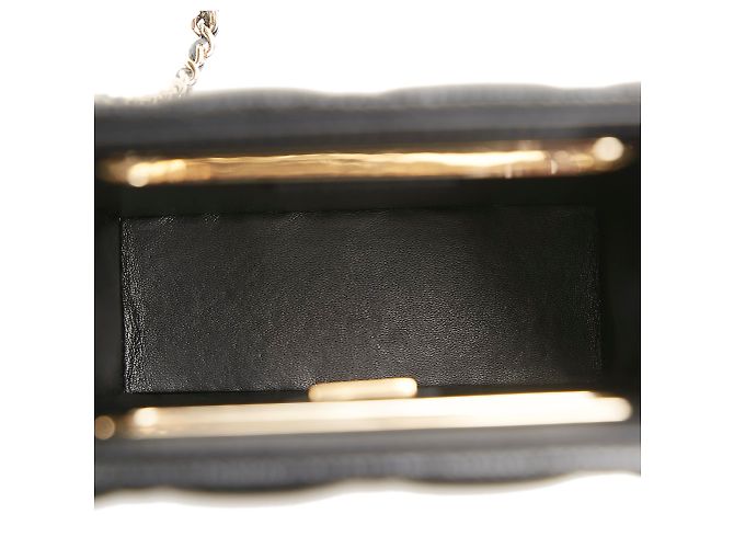 Borsa da sera Chanel Mini Caviar Nera con catena e ritaglio Nero - vista 5