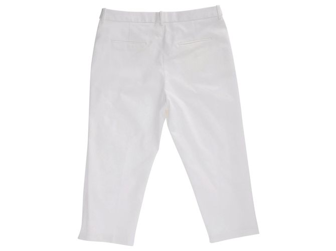 Jil Sander Hose mit geradem Bein aus weißer Baumwolle - Ansicht 2