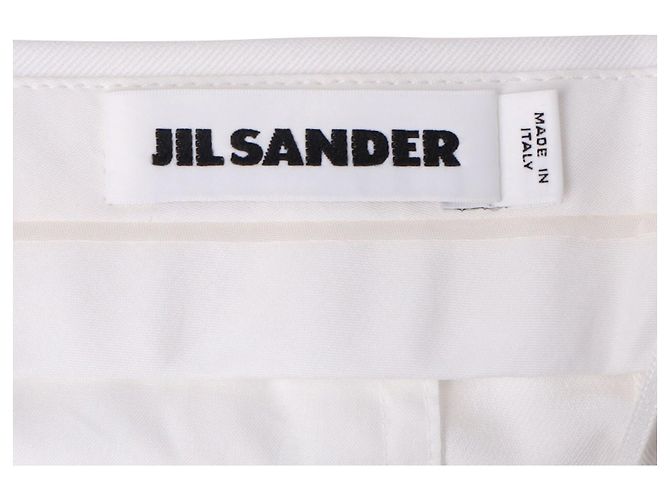 Jil Sander Hose mit geradem Bein aus weißer Baumwolle - Ansicht 3