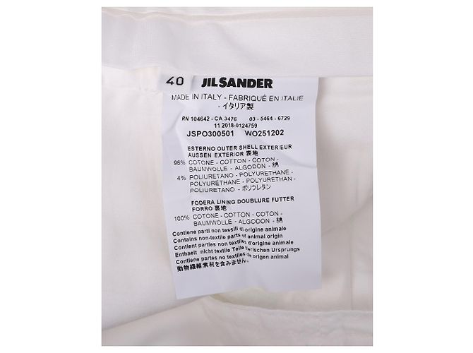 Jil Sander Hose mit geradem Bein aus weißer Baumwolle - Ansicht 4