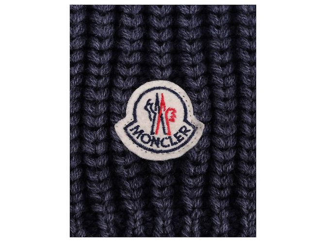 Sciarpa Moncler in Maglia di Lana Blu Navy - vista 3