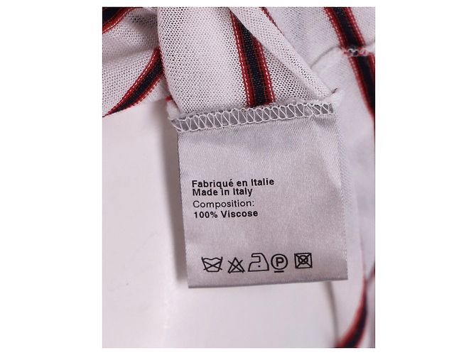 Polo Dior Forget Me Not a righe in viscosa bianca e nera - vista 6