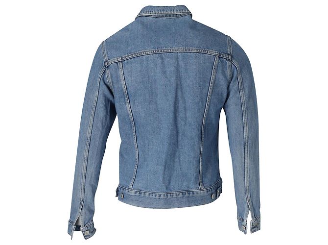 Chaqueta vaquera abotonada de algodón azul Sandro Paris - vista 3