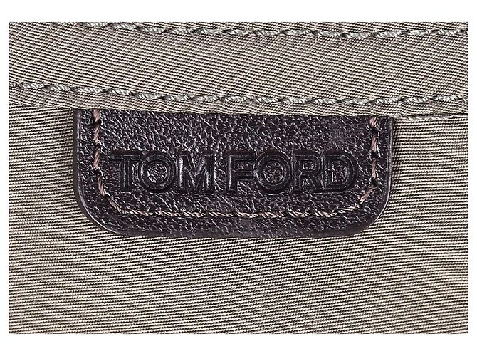 Tom Ford Technical Faille Maßgeschneiderte Shorts aus Khaki-Polyester Grün - Ansicht 6