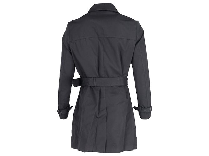 Gabardina de poliéster negro con forro y cinturón de Hugo Boss - vista 3