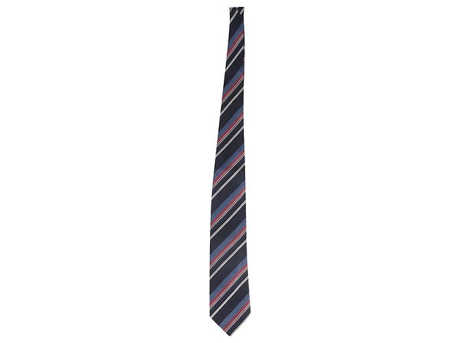Kenzo Striped Tie in Blue Silk - view 4