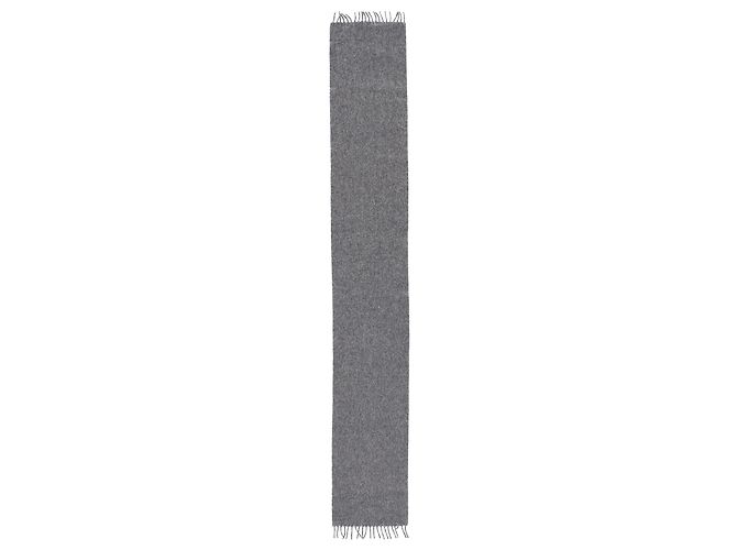 Sciarpa Prada con Frange in Cashmere Grigio - vista 2