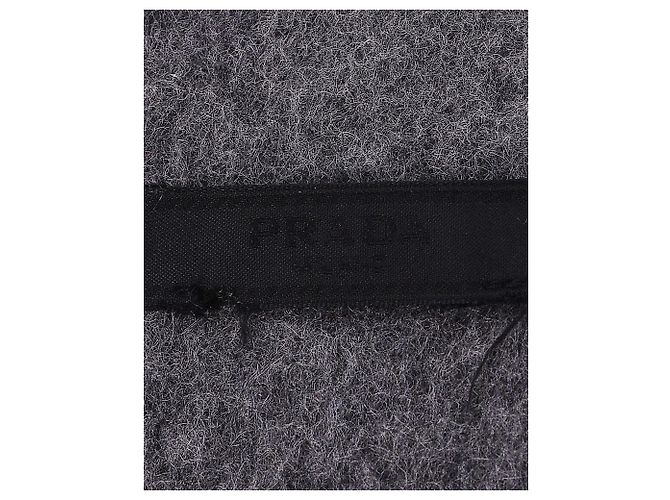 Sciarpa Prada con Frange in Cashmere Grigio - vista 3