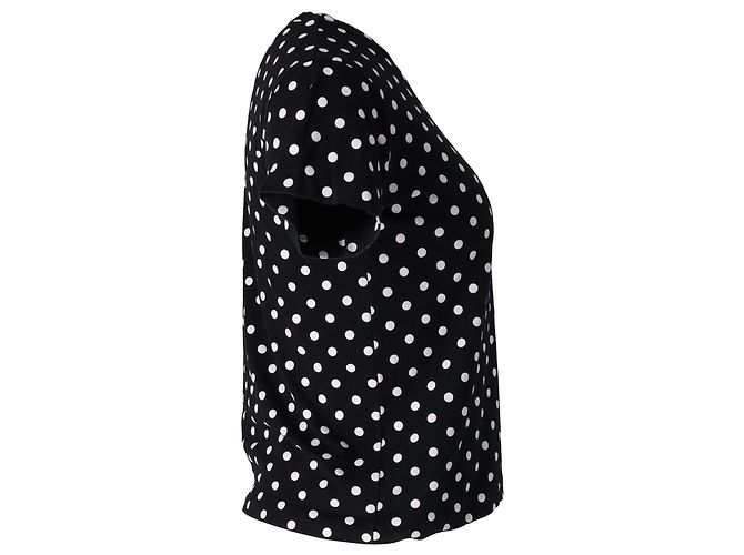 Camiseta de algodón negro con emblema de corazón y lunares PLAY de Comme des Garcons - vista 2