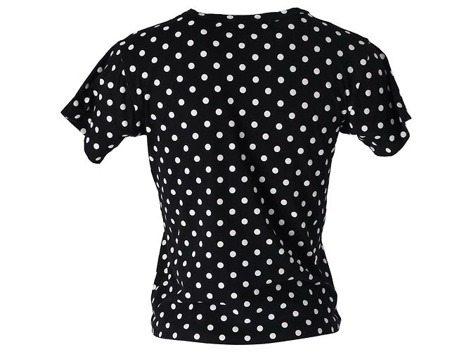 Camiseta de algodón negro con emblema de corazón y lunares PLAY de Comme des Garcons - vista 3