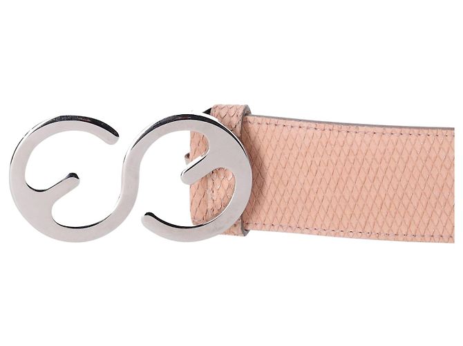Escada Textured Belt in Pink Leather - view 5