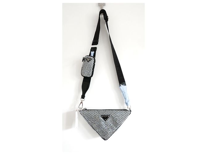 Prada Bolsa triangular com aplicação de cristais - vista 2