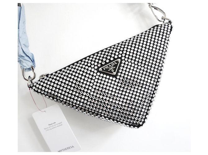 Prada Bolsa triangular com aplicação de cristais - vista 4