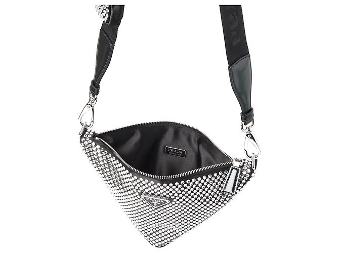 Prada Bolsa triangular com aplicação de cristais - vista 5