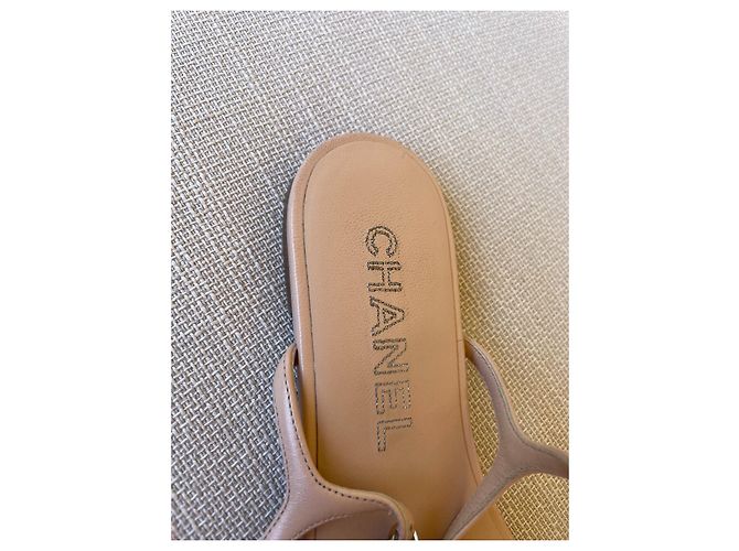 Sandali Chanel Camellia rosa in pelle - vista 9
