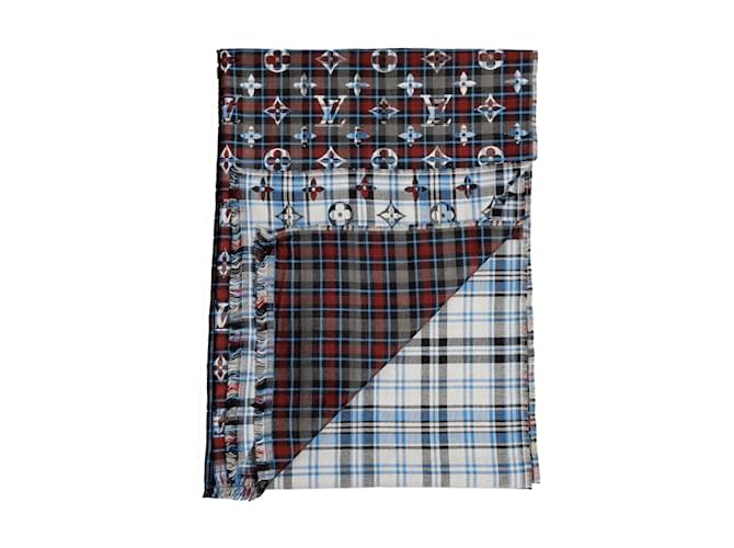 Sciarpa a quadri con monogramma Louis Vuitton Multicolore - vista 2