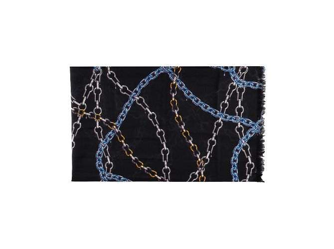 Sciarpa stampa catena multicolor Louis Vuitton Nero - vista 2