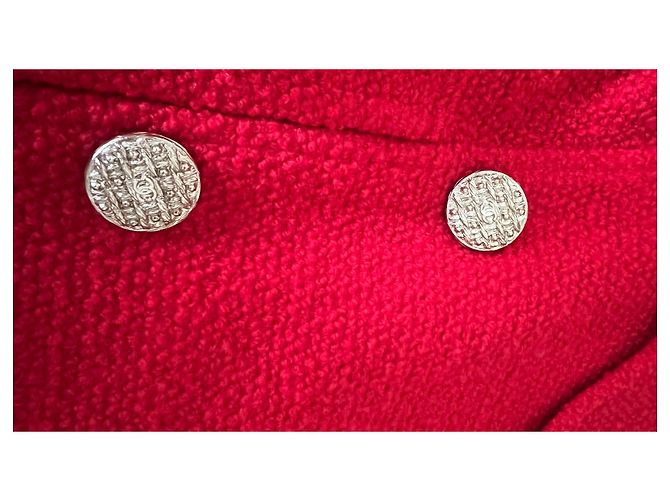 Abrigo Chanel de lana rojo Talla 38 Roja - vista 6