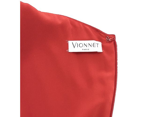 VIONNET Vestidos FR 36 Algodón Roja - vista 6
