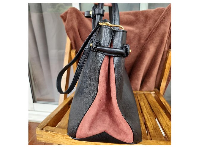 Borsa a mano Burberry The Banner Medium Nera in Pelle Nero - vista 3