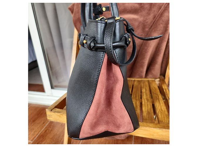 Borsa a mano Burberry The Banner Medium Nera in Pelle Nero - vista 4
