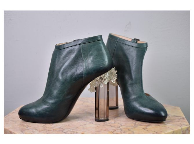 Chanel Tacones de cristal de 2012 pista Verde Verde oscuro - vista 10