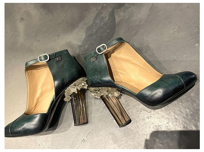 Chanel Tacones de cristal de 2012 pista Verde Verde oscuro - vista 12