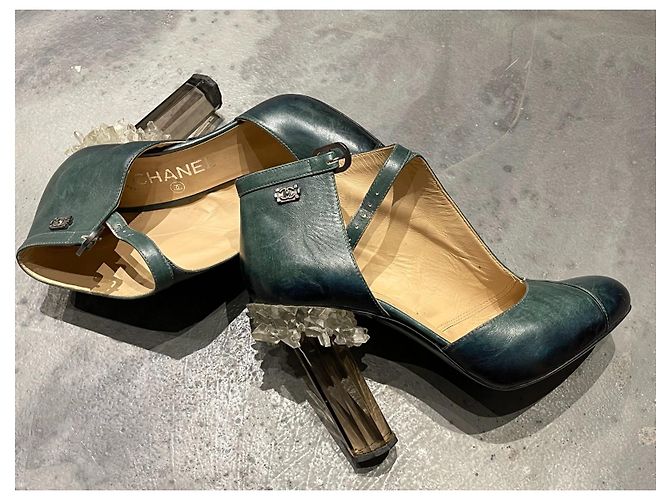 Chanel Tacones de cristal de 2012 pista Verde Verde oscuro - vista 13