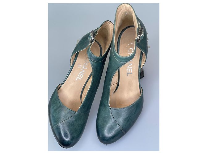 Chanel Tacones de cristal de 2012 pista Verde Verde oscuro - vista 14