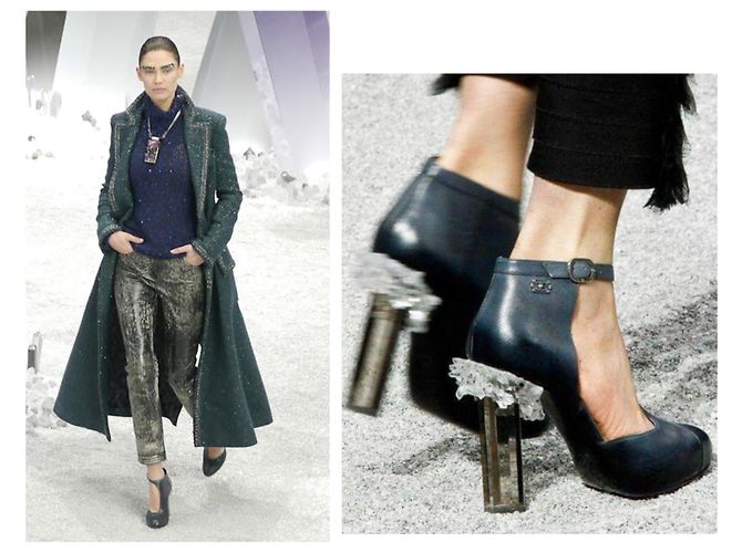 Chanel Tacones de cristal de 2012 pista Verde Verde oscuro - vista 2