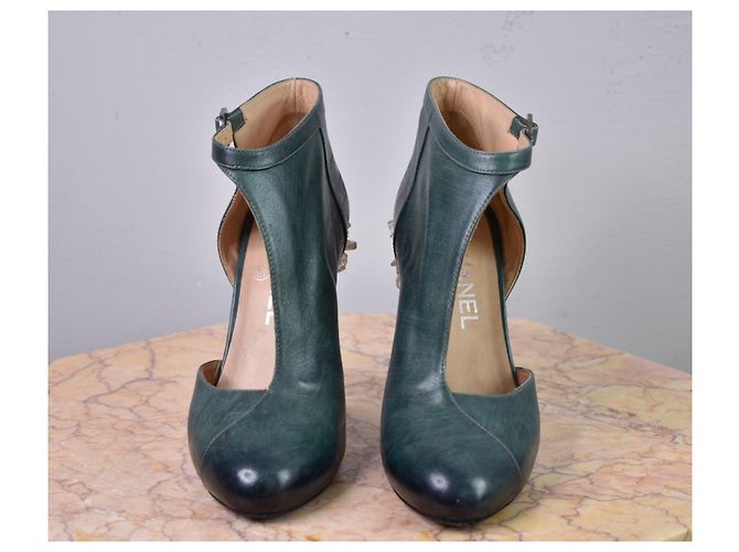 Chanel Tacones de cristal de 2012 pista Verde Verde oscuro - vista 5