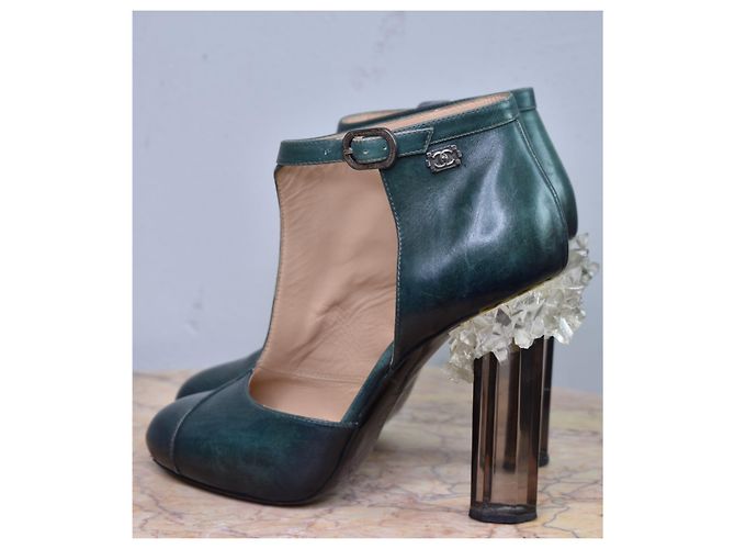 Chanel Tacones de cristal de 2012 pista Verde Verde oscuro - vista 6