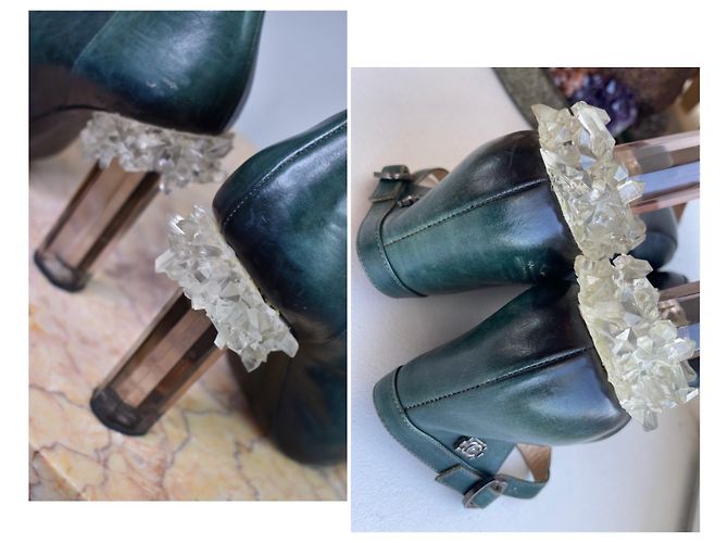 Chanel Tacones de cristal de 2012 pista Verde Verde oscuro - vista 8