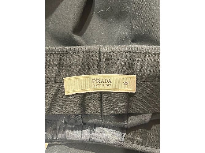 Pantalones PRADA T.IT 38 Algodón Azul - vista 3
